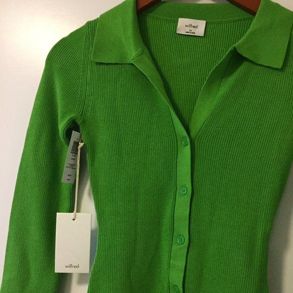 Aritzia Wilfred Cove Dress sweater dress in Cucamelon Green ( NWT ) - Picture 7 of 16